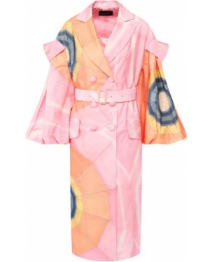 Пальто с принтом Simone Rocha, розовое