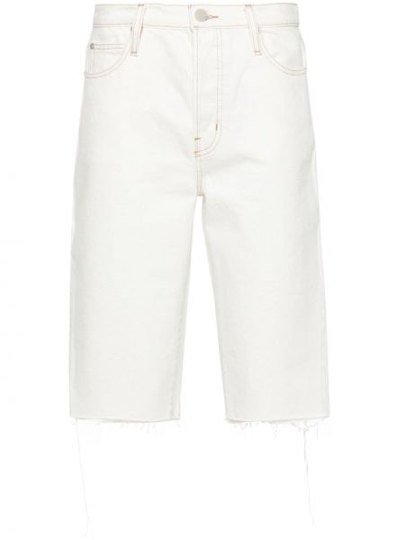 Kratke jeans hlače Frame bela