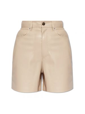 Leder shorts Nanushka beige