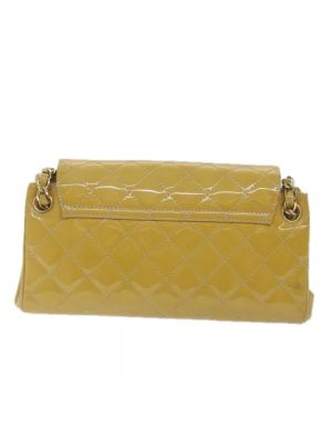 Bolsa de hombro de cuero Chanel Vintage amarillo