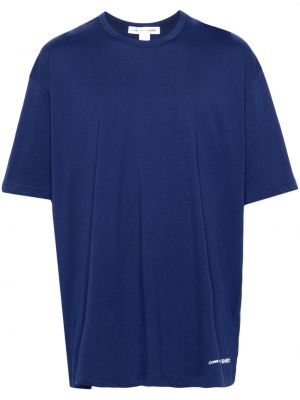 Raštuotas medvilninis marškinėliai Comme Des Garçons Shirt mėlyna