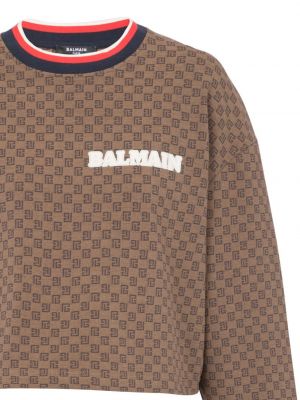 Sweatshirt mit stickerei aus baumwoll Balmain