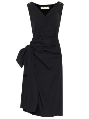 Bavlněné midi šaty Marni - černá