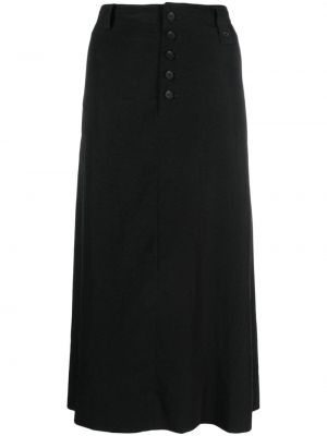 Midi sukňa Yohji Yamamoto čierna
