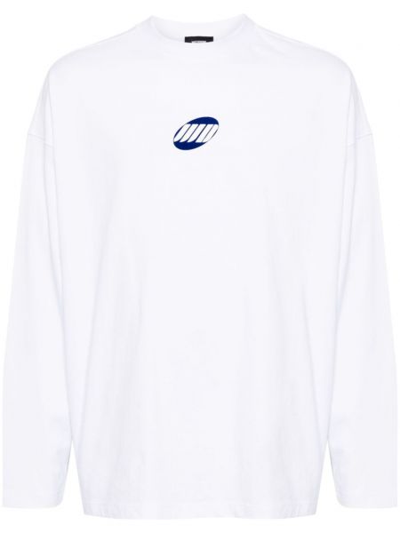 Βαμβακερή μπλούζα με σχέδιο We11done λευκό
