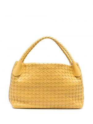 Δερμάτινη τσάντα shopper Serapian κίτρινο