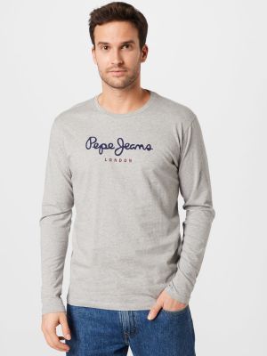 Marškinėliai ilgomis rankovėmis ilgomis rankovėmis Pepe Jeans pilka