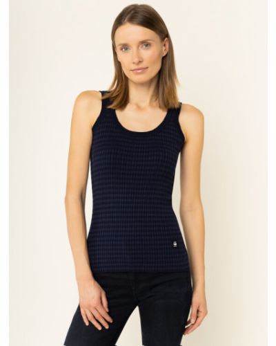 Csillag mintás slim fit gyapjú felső G-star Raw - sötétkék