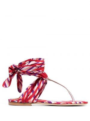 Sandalias con estampado con estampado abstracto Missoni rojo