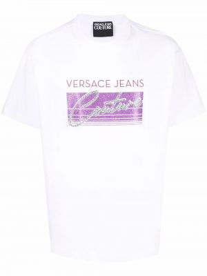 Trykt t-skjorte Versace Jeans Couture hvit