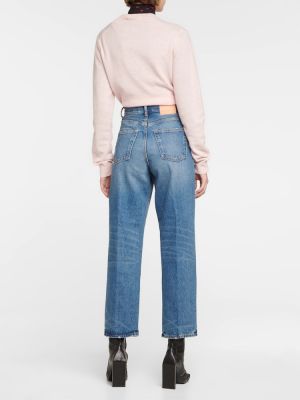 High waist straight jeans Acne Studios blau