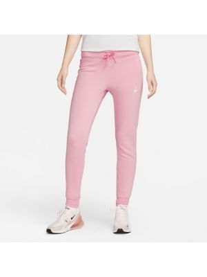 Pantalones de tejido fleece slim fit Nike rosa