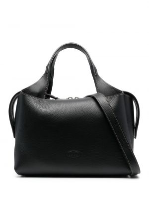 Leder shopper handtasche Tod's schwarz