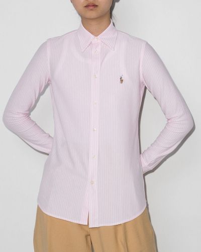 Košile s výšivkou Polo Ralph Lauren růžová