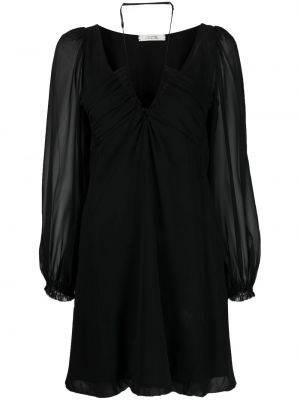 Κοκτέιλ φόρεμα με λαιμόκοψη v με διαφανεια Dorothee Schumacher μαύρο