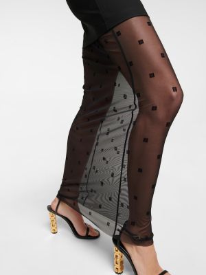 Rochie lunga din jerseu din tul Givenchy negru