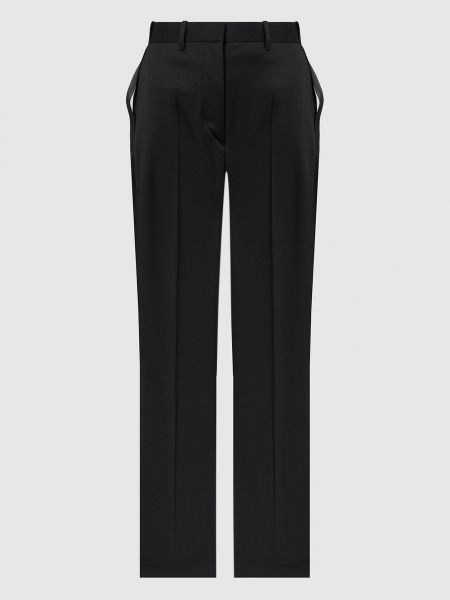 Вовняні прямі брюки Helmut Lang чорні