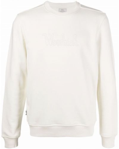 Пуловер бродиран Woolrich бяло