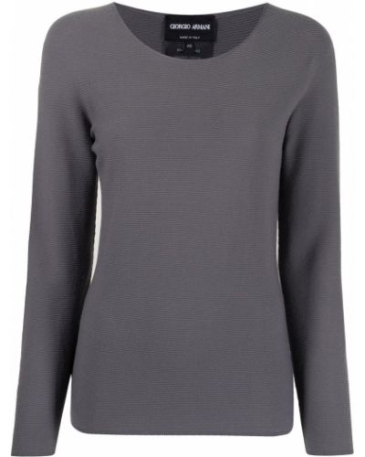 Jersey ajustado de punto de tela jersey Giorgio Armani gris