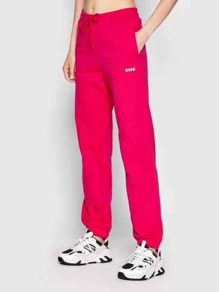 Спортивные брюки стандартного кроя Msgm розовый