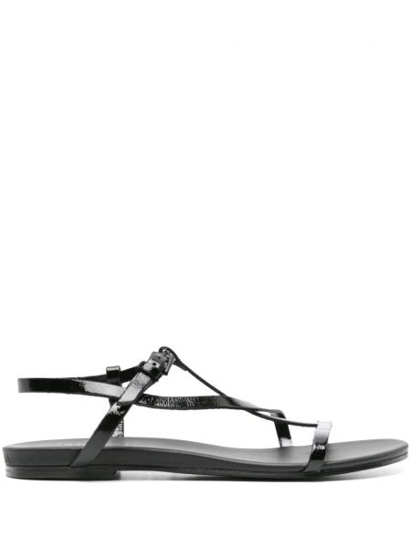 Lakované kožené sandále Del Carlo čierna