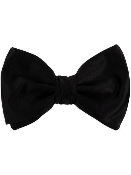 Hodvábna priliehavá kravata s mašľou Giorgio Armani čierna