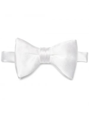 Hodvábna kravata s mašľou Zegna biela