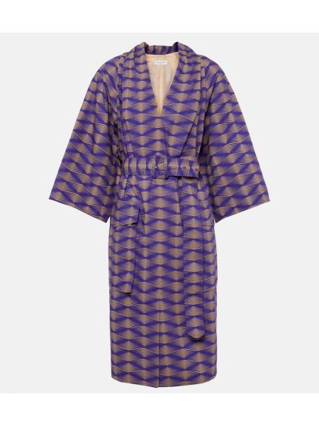 Mini robe en coton Dries Van Noten violet