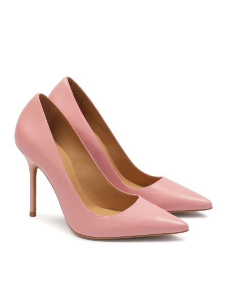 Полуотворени обувки с ток Kazar розово