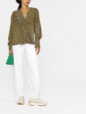 Bluse mit v-ausschnitt Marant Etoile grün