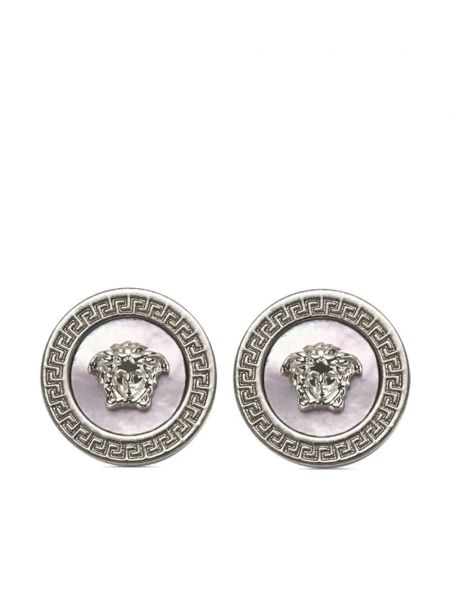 Σκουλαρίκια με μαργαριτάρια Versace ασημί