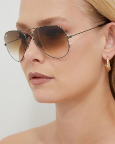 Okulary przeciwsłoneczne gradientowe Ray-ban brązowe