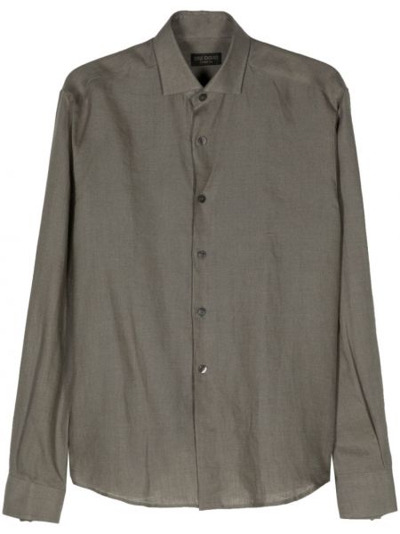 Lininė marškiniai Dell'oglio žalia