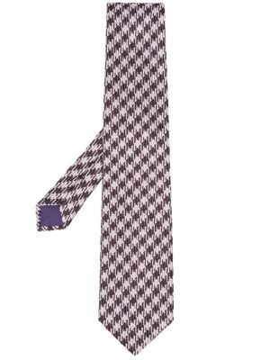 Žakárová hedvábná kravata Tom Ford fialová