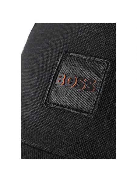 Gorra de algodón Boss negro