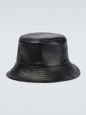 Kožený klobouk Loewe černý