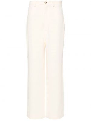 Egyenes szárú nadrág Nanushka fehér