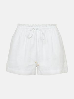 Pantalones cortos de lino Heidi Klein blanco