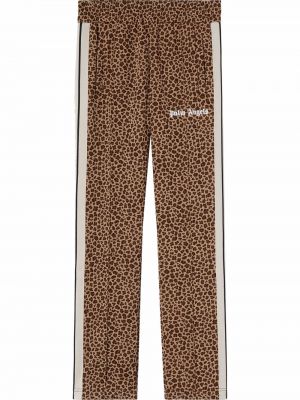 Leopardí sportovní kalhoty Palm Angels béžové