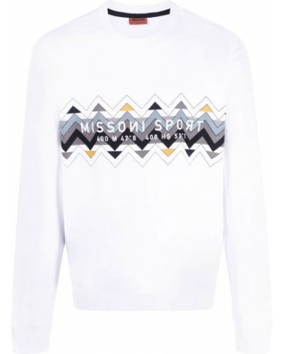 Trykt bomull sweatshirt Missoni hvit