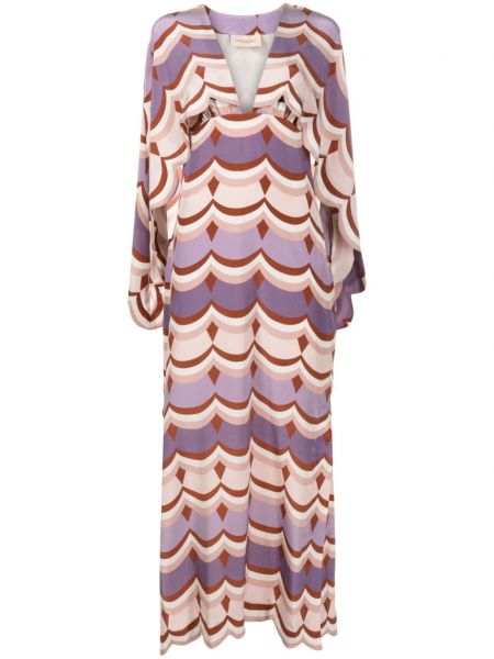 Šaty s potiskem Adriana Degreas fialové