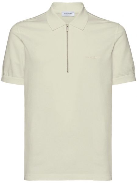 Poloshirt med lynlås Ferragamo grøn