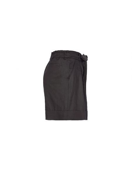 Pantalones cortos de lino con cremallera Pinko negro