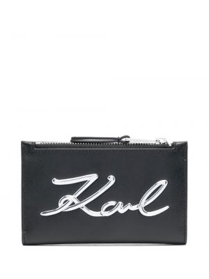 Peňaženka s potlačou Karl Lagerfeld čierna