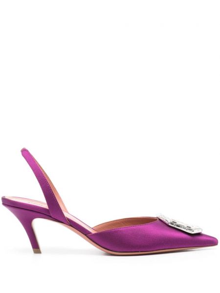 Pantofi cu toc Amina Muaddi violet