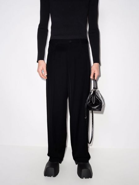Pantalon en coton Balenciaga noir
