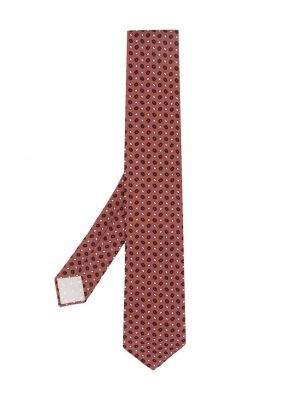 Corbata con estampado con estampado abstracto Lardini rojo