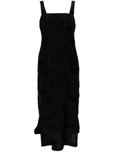 Jacquard ravna haljina Uma Wang crna