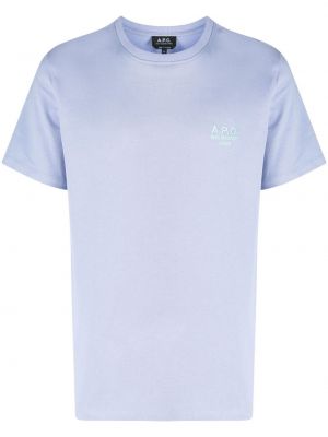 T-shirt med broderi A.p.c. lila