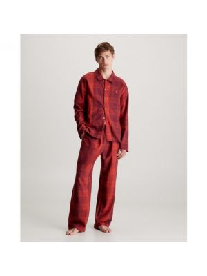 Pantalones de franela Calvin Klein rojo